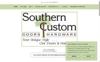 Southern Custom Doors & Hardware - Decorative Hardware Showroom website