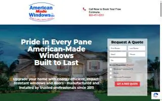American Made Windows of the Midlands website