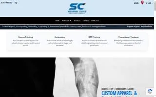 School Cuts Screen Embroidery website
