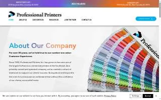 Professional Printers, Inc. website