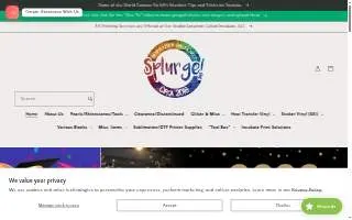 Splurge! Creative Supplies Emporium website
