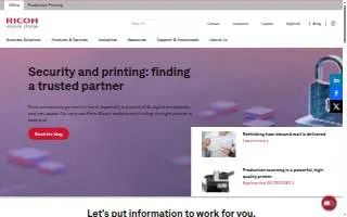 Ricoh USA of Columbia website