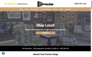 The Frame Shop website