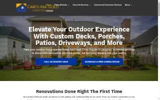Carolina Gold Construction website