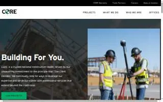 Core Construction Co website