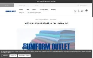 The Uniform Outlet of Columbia website