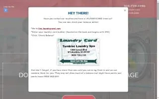 Tumbles Laundry Spa website
