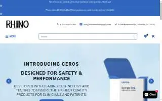 Rhino Medical Supply website