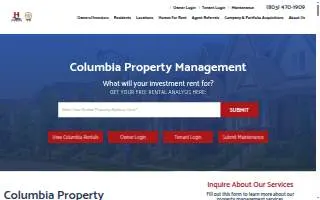 HomeRiver Group Columbia Property Management website