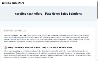 Sell Your House Fast Carolina website