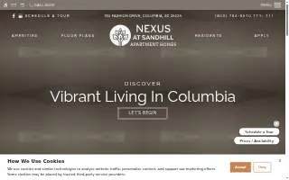 Nexus at Sandhill Apartments website
