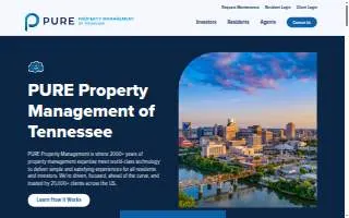 PURE Property Management of Tennessee website