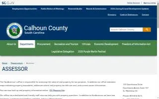 Calhoun County Assessor website
