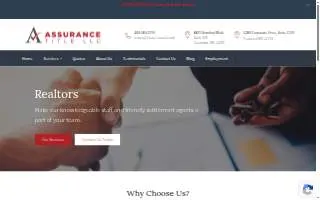 Assurance Title, LLC of Columbia website
