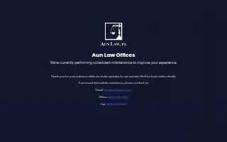 Aun & McKay Trial Lawyers website