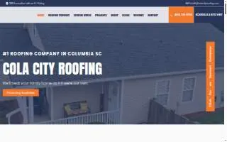 Cola City Roofing website