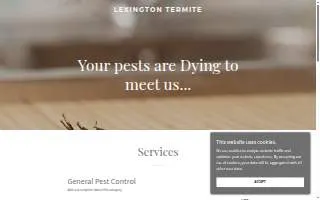 Lexington Termite & Pest Control website