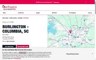 Burlington of Columbia website