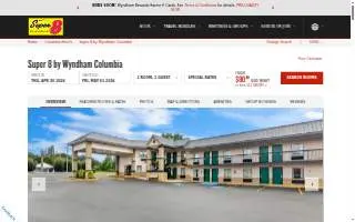 Super 8 by Wyndham Columbia website