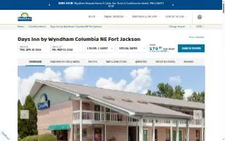 Days Inn by Wyndham Columbia NE Fort Jackson website