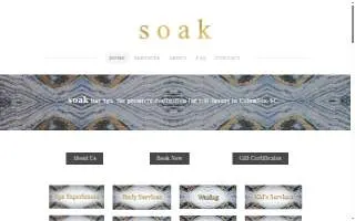 Soak Day Spa website