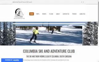 Columbia Ski and Adventure Club website