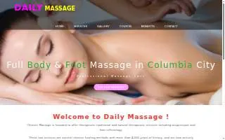 Daily Spa Massage website