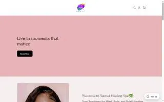 Sacred Healing Spa website