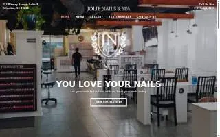 Jolie Nails and Spa of Columbia website