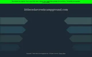 Little Cedar Creek RV Park & Campground website