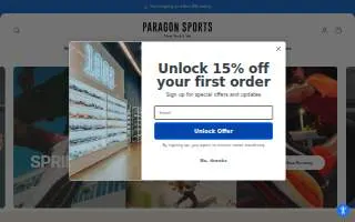 Paragon Sports of New York website