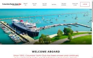 Columbia Yacht Club website