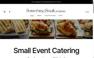 Something Small Catering & Event Venue website