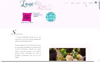LaneLee Weddings & Events LLC website