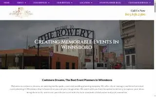 Cashmere Dreams - Winnsboro Wedding & Event Planner website