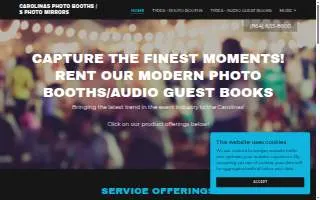 Carolinas Photobooths of Columbia website