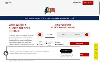 AK Storage Centers of Akiak website