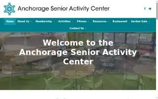 Anchorage Senior Activity Center website