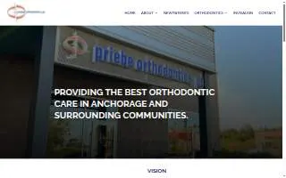 Priebe Orthodontics of Anchorage website