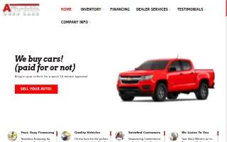 Affordable Used Cars of Anderson website