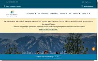 Geneva Woods Ear, Nose, and Throat Specialists of Anvik website