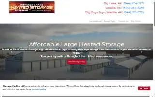 Big Lake Heated Storage website
