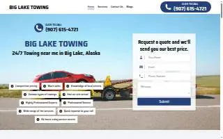 Big Lake Tire Services website
