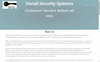 Denali Security Systems of Big Lake website