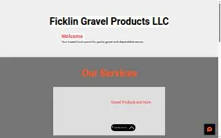 Ficklin Gravel Products website
