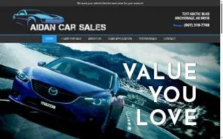 Aidan Car Sales of Chalkyitsik website