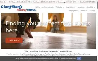 Giant Dons Flooring America of Chitina website