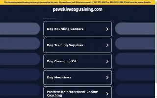 Pawsitive Dog Training of Chitina website