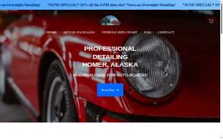 Homer Auto Spa of Clarks Point website