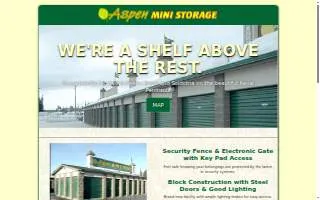 Aspen Mini Storage of Cooper Landing website